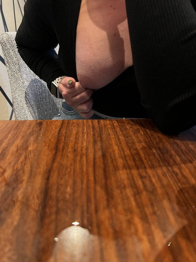 Photo by Couple7779 with the username @Couple7779, who is a verified user,  December 19, 2023 at 9:06 PM. The post is about the topic Adult Truth or Dare and the text says 'Couple truth or dare in Winchester hotel bar. Nearly caught by waiter. #realwives #risky #public #flashing'
