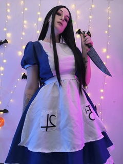 Photo by Terefur with the username @Terefur, who is a star user,  November 3, 2024 at 4:30 PM and the text says 'So, how do you like my Alice cosplay from the game? Do you think I nailed it? 😊
 #Cosplay #Alice #Gaming #Fantasy #Transformation #Sexy #Art #Creative #Exclusive'