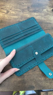 Photo by Terefur with the username @Terefur, who is a star user,  October 4, 2024 at 4:30 PM and the text says 'Here is the result of my first experience working with leather! 🧵✨ Not perfect, but I&#039;m proud that I did it with my own hands!
#LeatherCraft #Handmade #FirstProject #CraftingJourney #DIYLeather #ProudMaker #CreativeProcess #ArtisanSkills'