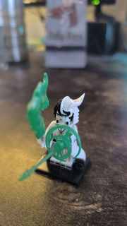 Photo by Terefur with the username @Terefur, who is a star user,  December 5, 2024 at 4:30 PM and the text says 'I got myself a new LEGO figure—it's my favorite character from Bleach, Ulquiorra Cifer! Such an awesome find!
 #Anime #Bleach #Ulquiorra #LEGO #Collector #GeekLife #FanMerch #Excited #Favorite'