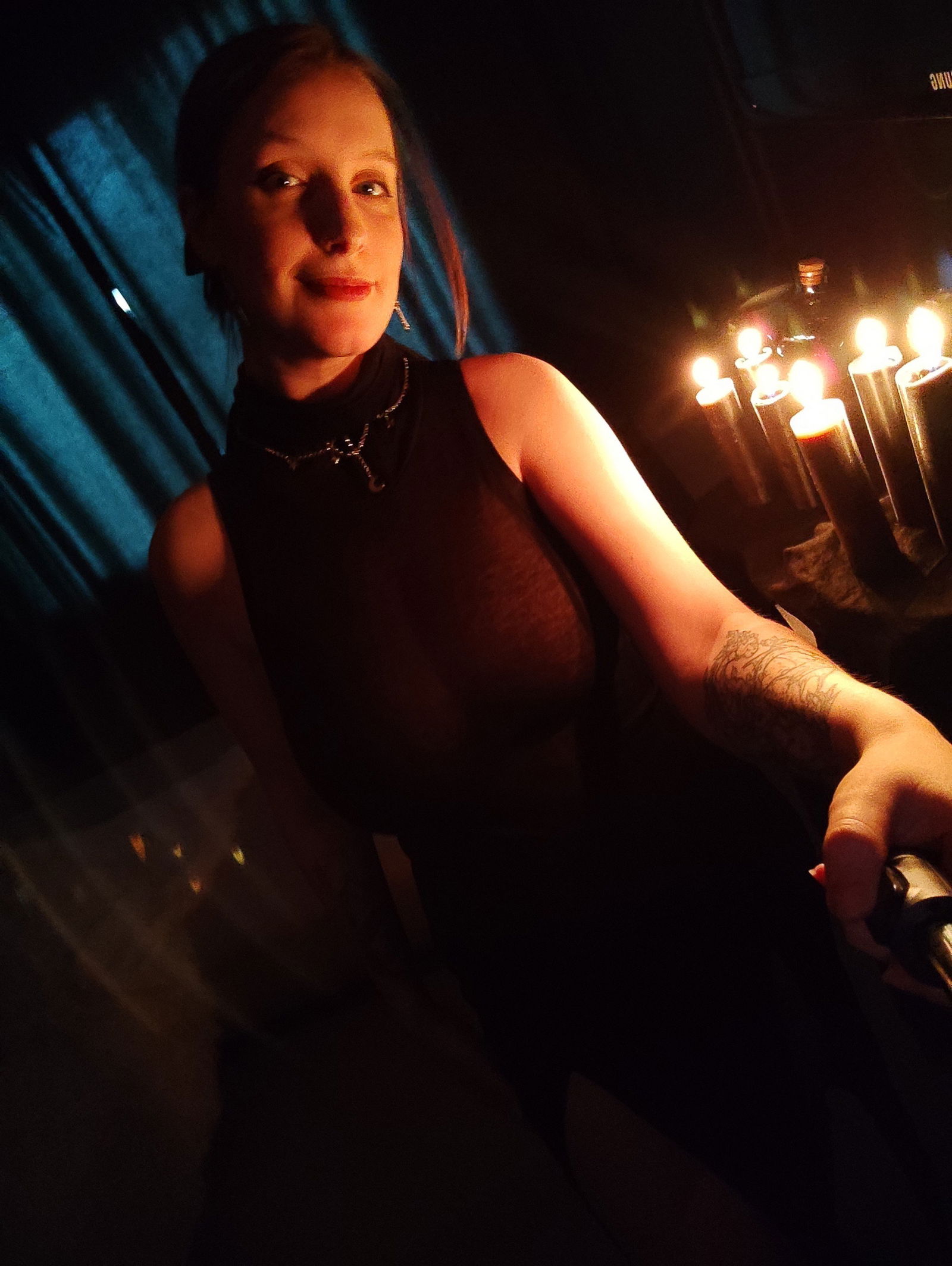 Album by Terefur with the username @Terefur, who is a star user,  September 5, 2024 at 5:27 AM and the text says 'The candles cast shadows, and I&#039;m waiting for you to tear off my tight outfit... 😏🔥'