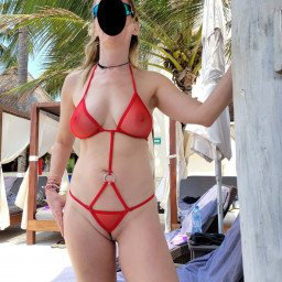 Photo by NaughtyMILF4U with the username @NaughtyMILF4U, who is a verified user,  August 5, 2023 at 8:00 PM. The post is about the topic MILF and the text says 'People liked the red string bikini so here is another one. :)'
