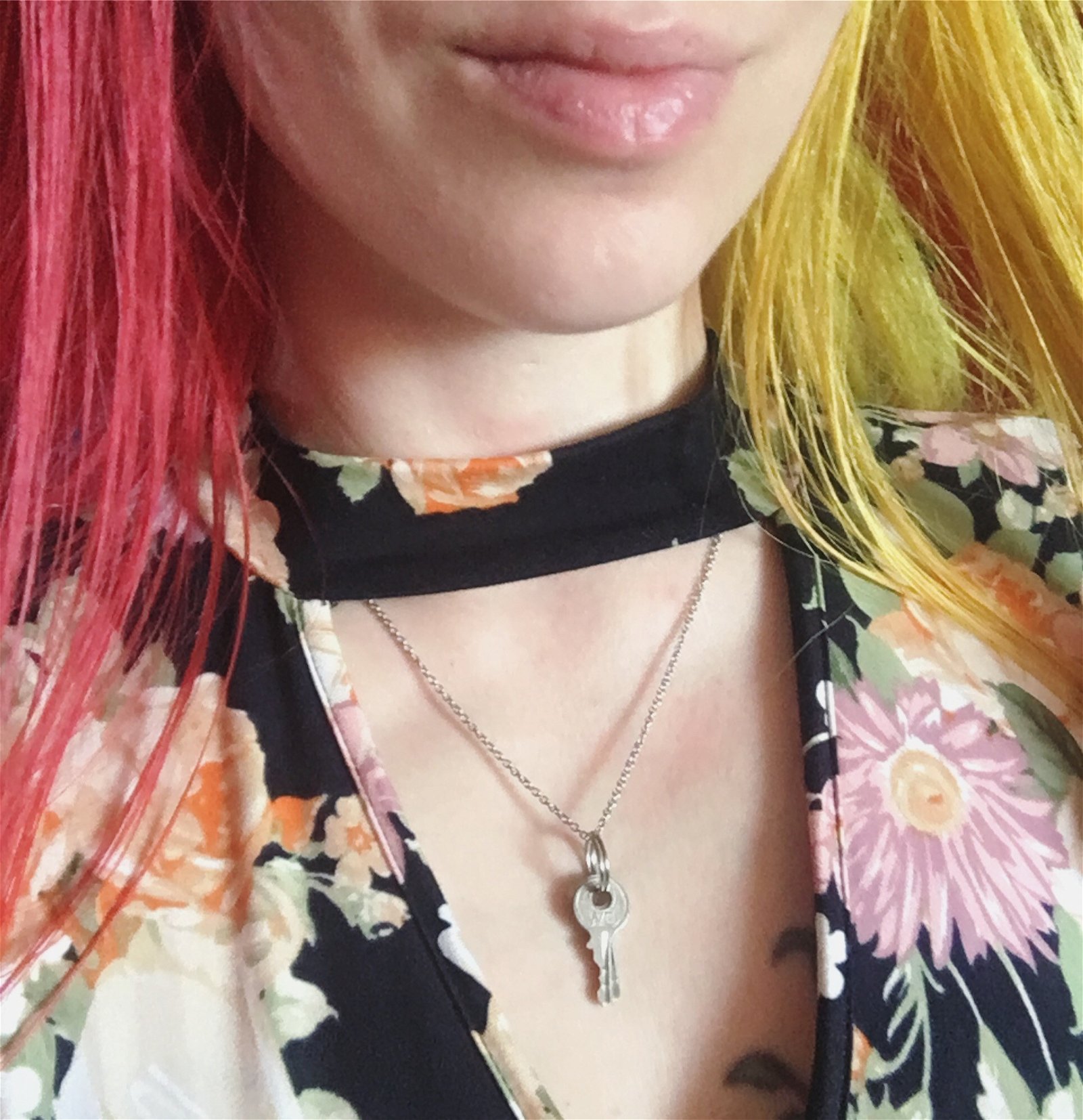 Photo by Goddess Lilith with the username @GoddessLilith, who is a star user,  July 3, 2019 at 9:40 PM. The post is about the topic Cuckolding and the text says 'I love My new necklace that’s holding these chastity keys! So pretty 😊 My bitch has been locked for 6 months and counting.....'
