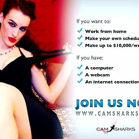 Photo by CamSharks & WebcamModelingGuide with the username @CamSharks, who is a brand user,  November 16, 2022 at 4:07 PM. The post is about the topic MILF and the text says 'Need a HIGH PAYING JOB?

ARE YOU TIRED OF POSTING AND EDITING VIDEOS ALL OVER ONLY FANS ONLY TO MAKE LUNCH MONEY AND BARELY BE ABLE TO PAY YOUR BILLS AT THE END OF THE MONTH?

WE CAN CHANGE THAT FOR YOU!

https://CamSharks.com

Over 15 years in..'