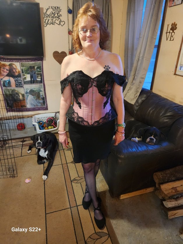 Photo by Hornycouple2075653 with the username @Hornycouple2075653, who is a verified user,  March 4, 2023 at 3:39 PM. The post is about the topic Corsets and the text says 'Wife dresses up sexy! she loves her corsets!'