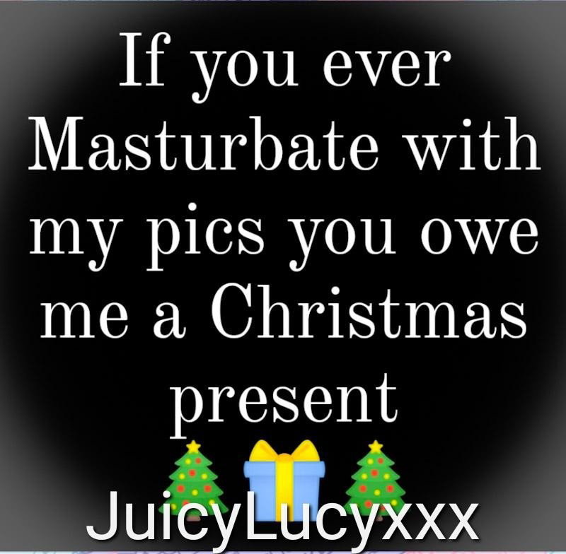 Photo by Juicylucy38xxx with the username @Juicylucy38xxx, who is a verified user,  December 15, 2023 at 9:02 PM. The post is about the topic JuicyLucy38xxx and the text says 'Well Santa is nearly here. Think he will cum for me ??... 
I'm wondering what other kind gifts from Wishtender and Amazon you kinky people are sending, for all my pics getting wanked over every day....??....
Plus getting asked for loads more pics, but..'