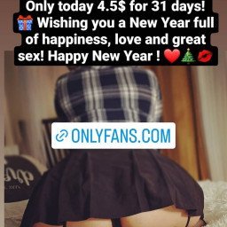 Photo by naughty1teacher with the username @naughty1teacher, who is a star user,  December 31, 2022 at 7:52 PM and the text says 'The biggest discount ever!!! 70% OFF!!! New Year's Eve gift for only 10 subscribers ?? Only today 4.5$ for 31 days!  ? Wishing you a New Year full of happiness, love and great sex! Happy New Year ! ❤️??'