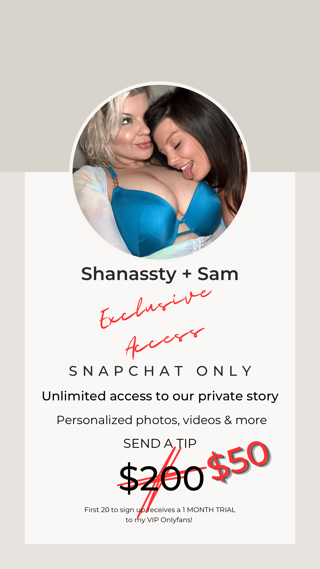 Photo by Shanassty with the username @shanassty, who is a star user,  March 4, 2023 at 5:28 PM. The post is about the topic Lesbian and the text says 'Premium Snapchat access to mine and my girlfriends exclusive content. 

DM me to sign up! 

OF & Twitter: Shanassty
IG: ATL.Soccer.Mom'