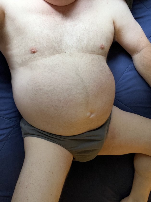 Album by MrBlueSky2020 with the username @MrBlueSky2020, who is a verified user,  December 21, 2022 at 9:30 PM and the text says 'Just some more pics of me. #chubby #mature #bhm #underwear #cock #balls #daddy'