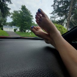 Photo by Shycouple0819 with the username @Shycouple0819, who is a verified user,  August 5, 2023 at 9:57 AM. The post is about the topic Foot Worship and the text says 'Toes as pretty as the sky'