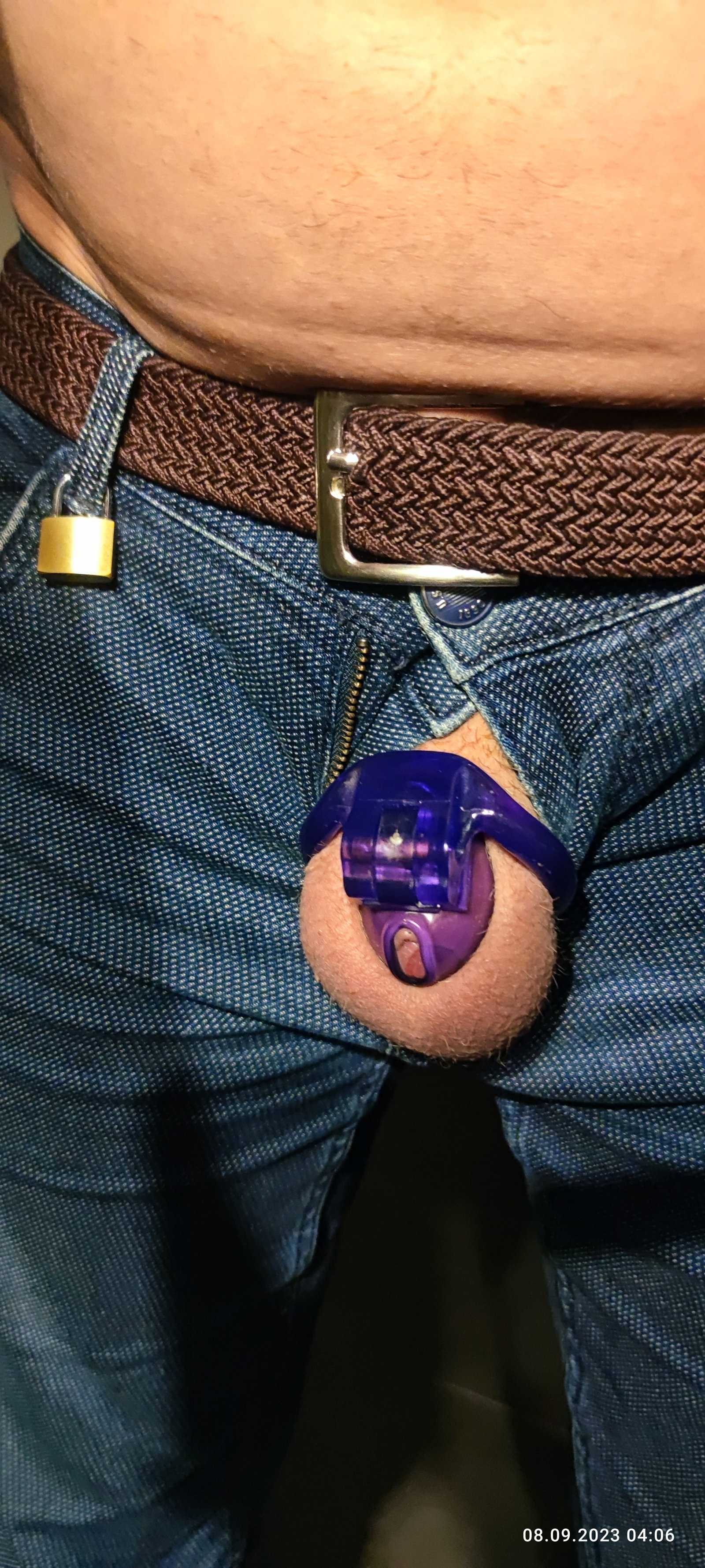Photo by gaypig44 with the username @gaypig44, who is a verified user,  September 8, 2023 at 3:24 AM. The post is about the topic Male Chastity and the text says 'permanent locked.locked for 194 days .18468 days to go'