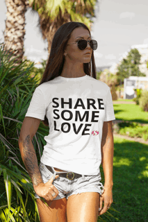 Photo by SharesomeLove with the username @SharesomeLove, who is a brand user,  March 15, 2023 at 8:49 AM. The post is about the topic SharesomeLove and the text says '#SharesomeLove with this t-shirt. It is everything you've dreamed of and more. It feels soft and lightweight, with the right amount of stretch. It's comfortable and flattering for both men and women. 

Shop now:..'