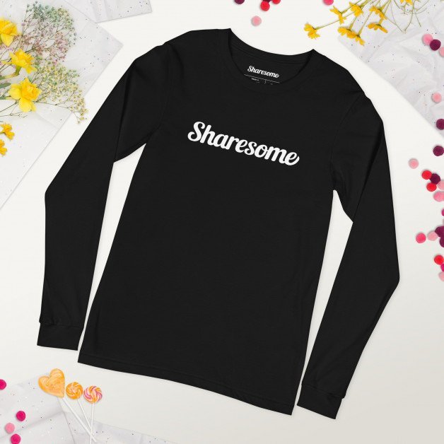 Photo by SharesomeLove with the username @SharesomeLove, who is a brand user,  March 14, 2023 at 9:51 AM. The post is about the topic SharesomeLove and the text says 'Enrich your wardrobe with a versatile Sharesome long-sleeve tee. For a casual look, combine it with your favorite jeans, and layer it with a button-up shirt, a zip-up hoodie, or a snazzy jacket. Dress it up with formal trousers or chinos to achieve a more..'