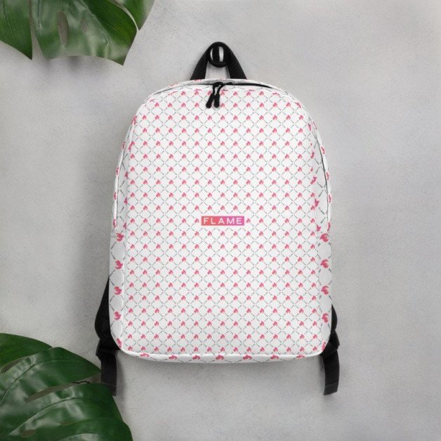 Photo by SharesomeLove with the username @SharesomeLove, who is a brand user,  March 27, 2023 at 9:07 AM. The post is about the topic FlameToken and the text says 'If you feel like you're carrying half of your belongings with you at all times, this Flame Pattern backpack is for you! It has a spacious inside compartment (with a pocket for your laptop), and a hidden back pocket for safekeeping your most valuable..'