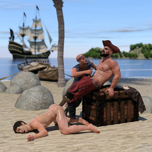 Photo by CGGayArtNNJ with the username @CGGayArtNNJ, who is a verified user,  February 14, 2023 at 4:39 PM. The post is about the topic Gay CGI Fantasy and the text says 'Pirate&#039;s Booty!
#GayCGI, #Gay, #Fantasy, #Pirate, #ExtremeAnal, #Handjob, #Cumshot'