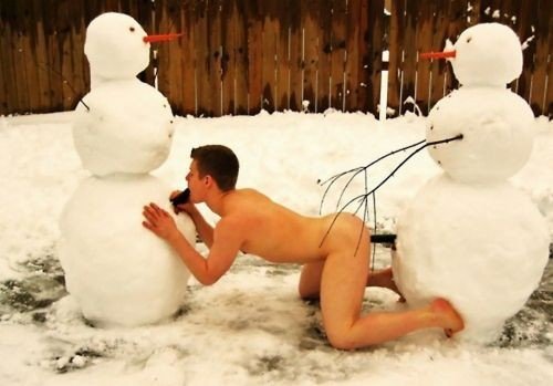 Photo by Intimrasierter with the username @Intimrasierter, who is a verified user,  January 4, 2019 at 6:12 AM. The post is about the topic Gay Shaved Exibi and the text says '#gay #shaved #snow #outdoor'