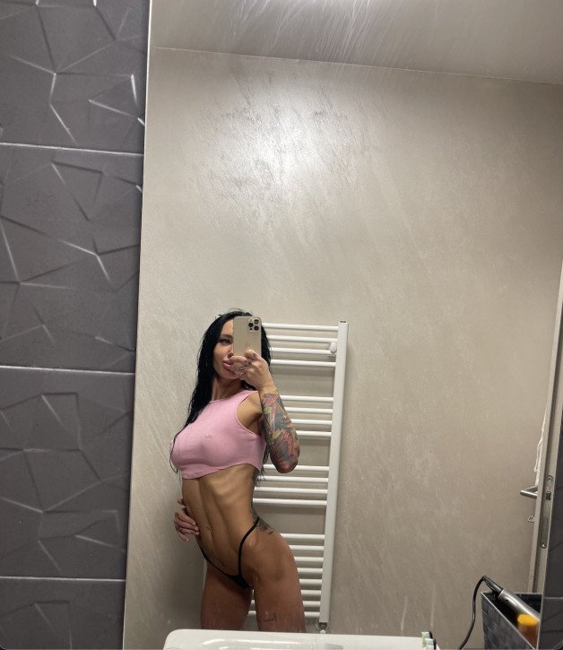 Photo by Aylee Ash with the username @AyleeAsh, who is a star user,  February 6, 2024 at 10:17 AM. The post is about the topic Fitness Beauties and the text says 'should we do it in the bathroom?'