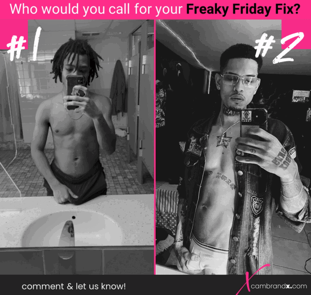 Photo by CamBrandX with the username @CamBrandX, who is a brand user,  May 31, 2024 at 12:20 PM and the text says '🔥 Freaky Friday is here and it's about to get #HOT! 🔥

Our cam guys are ready to make your weekend unforgettable. Who's your pick for the ultimate #FreakyFriday Fix? A mixed-race #college student with #BBC from the USA or a Colombian cock from a South..'