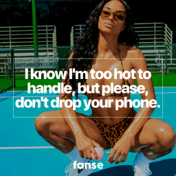 Photo by Fanse with the username @fanse, who is a brand user,  June 7, 2023 at 2:17 PM and the text says 'Be careful and don't drop your phone! 🤳
Sign up for Fanse instead! 🌶️💙'