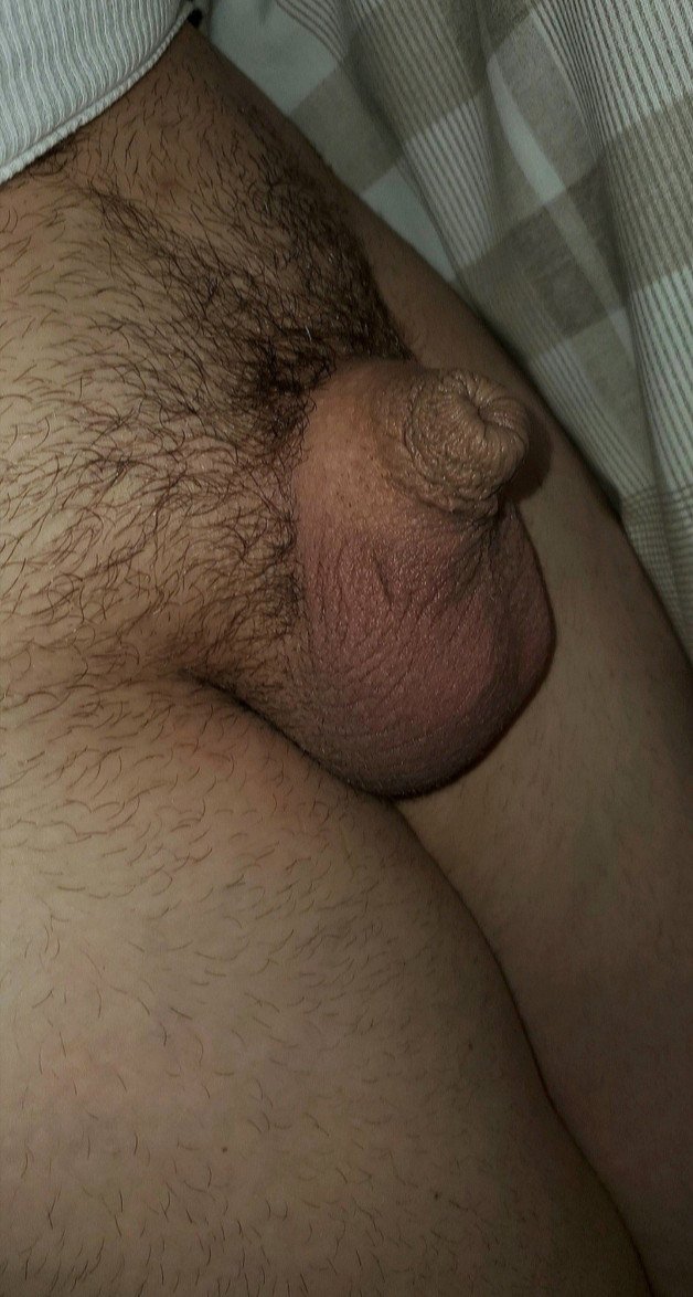 Photo by Tinypen69 with the username @Tinypen69,  March 18, 2023 at 12:38 AM and the text says 'A view of my awkwardly tiny fully grown adult penis'