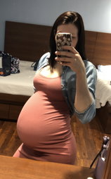 Shared Photo by VIoletRose with the username @VioletRose, who is a verified user,  May 21, 2024 at 6:20 AM. The post is about the topic Pregnancy and the text says '#Pregnant'