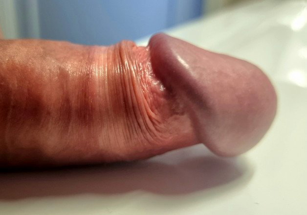 Photo by jst anotheruser with the username @jstanotheruser, who is a verified user,  June 27, 2023 at 5:08 AM. The post is about the topic Rate my pussy or dick and the text says 'Just the tip #dickpic #mydick #uncut  #mushroom #ratemydick #msgme'