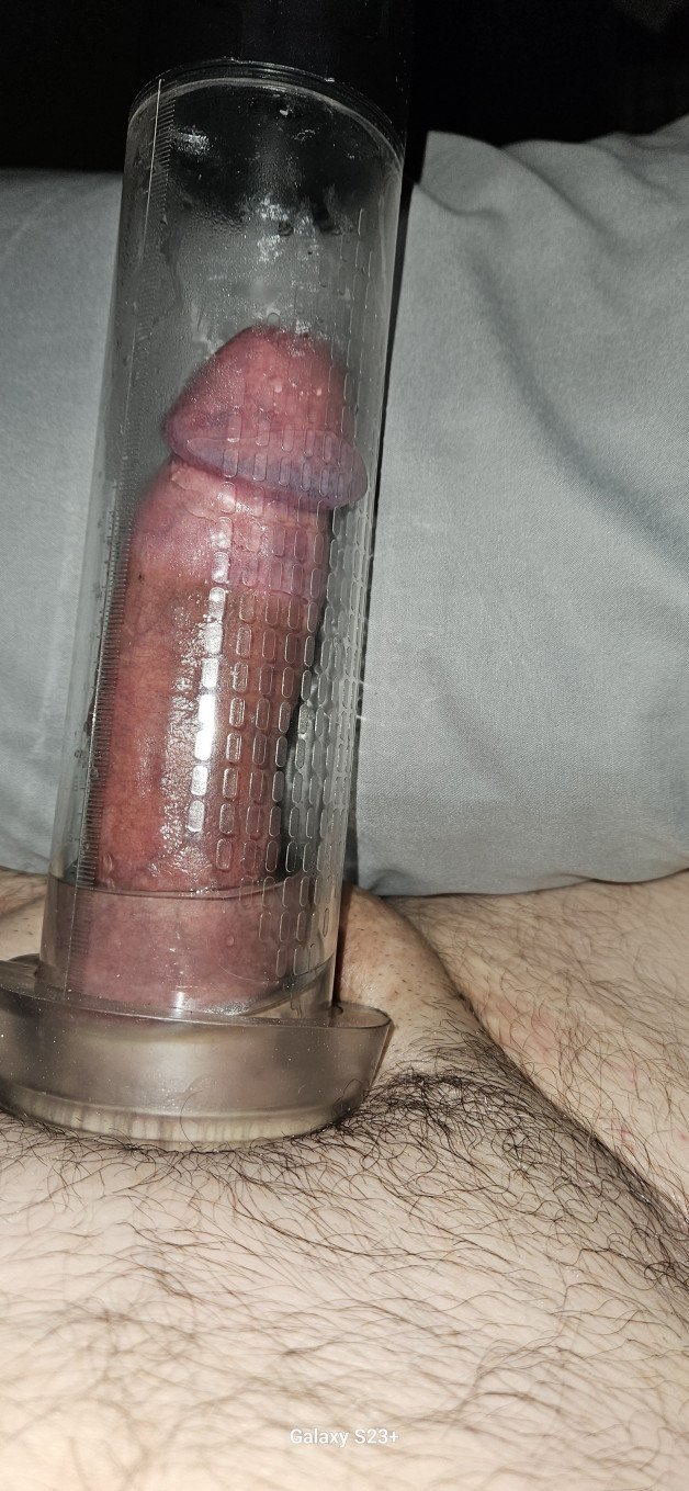 Photo by MrMikeee with the username @MrMikeee, who is a verified user,  January 25, 2024 at 6:43 AM. The post is about the topic Penis Pumping and the text says '#penis pumping getting ready for a audition'