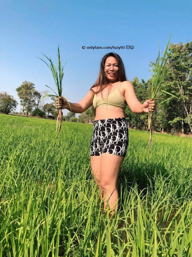 Photo by LuzyThai with the username @LuzyThai, who is a star user,  February 23, 2024 at 11:47 AM and the text says 'Back to family #farm #countryside #thai #thailand #asian #onlyfanscreator #onlyfansthai #lbfm #asia'