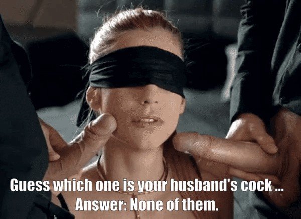 Shared Photo by Blackula777 with the username @Blackula777, who is a verified user,  February 1, 2024 at 8:53 PM. The post is about the topic Hotwife Sharing and the text says 'GUESS.

Cuck Captions #CuckCaptions
Hotwife Sharing #HotwifeSharing'