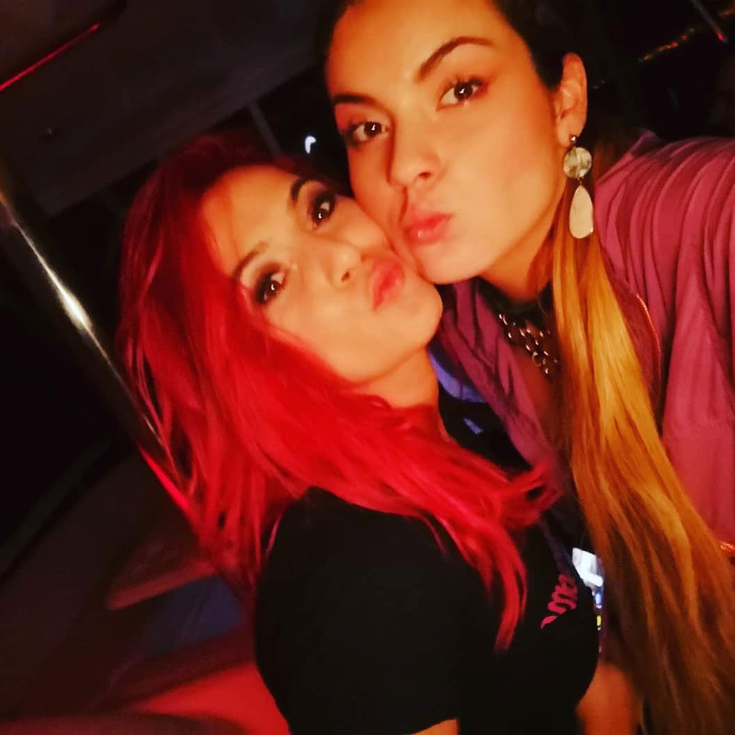 Photo by Gia Chains with the username @GiaChains, who is a star user,  September 8, 2018 at 1:39 PM and the text says 'Photo shoot done with lovely @tamtam
#wesharesome
#sexy
#PRETTY #girls
#mems
#redhairdontcare 
#kisses'