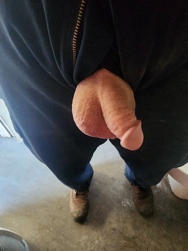 Photo by Squirt2013 with the username @Squirt2013, who is a verified user,  June 6, 2024 at 7:29 PM and the text says 'At work dick n balls. Hot in Denver, needed to cool'