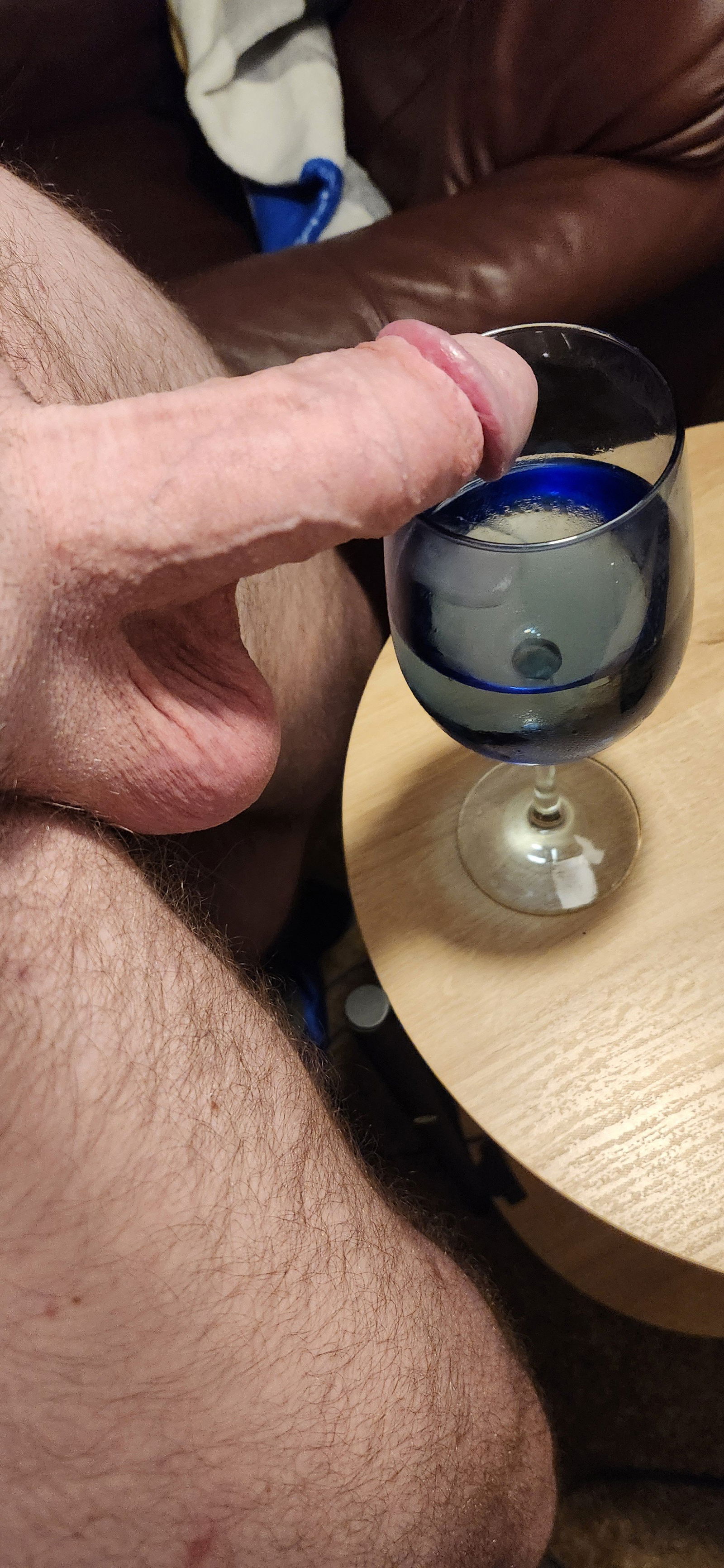 Album by NaughtyTributes80 with the username @NaughtyTributes80, who is a verified user,  November 28, 2024 at 5:04 PM. The post is about the topic Cocks Up-Close and Personal and the text says 'who likes a freshly shaved cock and then served with a sweet and glass of  wine? #cock #dick #wine #cocktail'