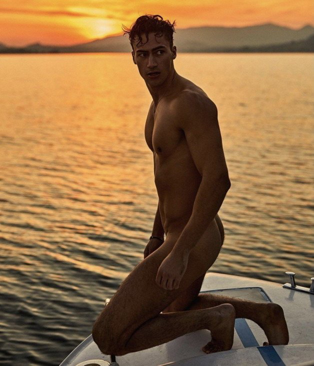 Photo by mike50667 with the username @mike50667, who is a verified user,  October 27, 2023 at 5:12 PM. The post is about the topic GoOutdoors and the text says '#goOutdoors, #boat, #naked, #knee, #handsome, #lake, #sea, #kneeling,'