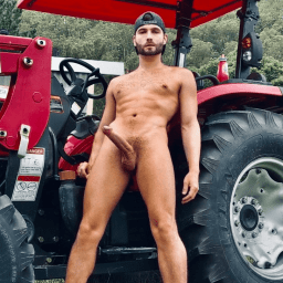 Photo by mike50667 with the username @mike50667, who is a verified user,  January 8, 2024 at 10:39 AM. The post is about the topic GoAuto and the text says '#goAuto, #tractor, #vehicle, #dick, #cock, #cap, #naked, #pose, #tree'