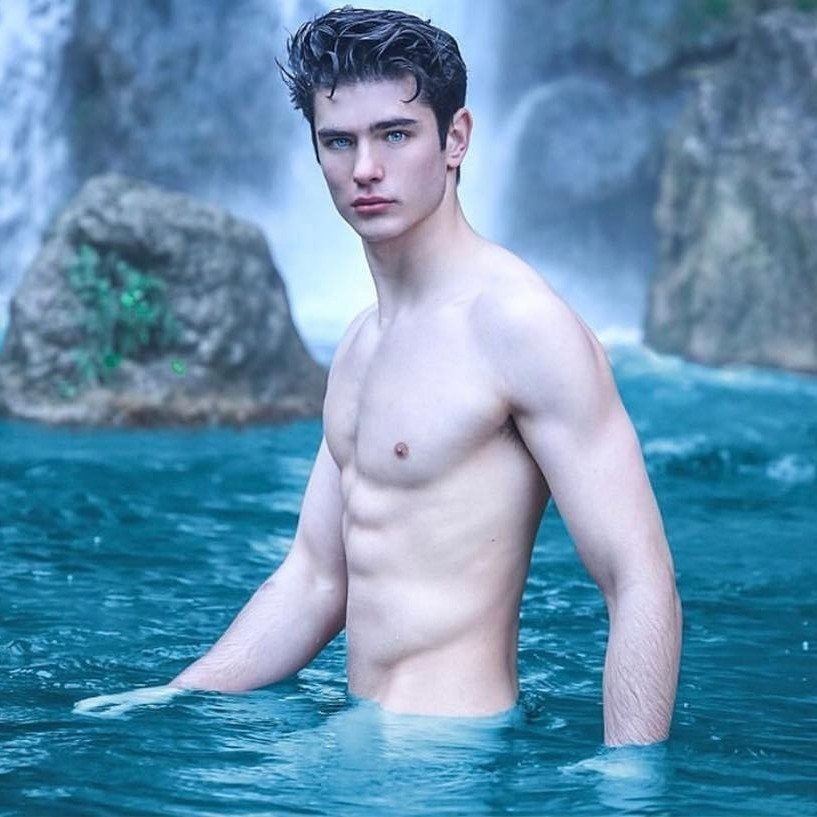 Photo by mike50667 with the username @mike50667, who is a verified user,  September 3, 2023 at 2:48 PM. The post is about the topic GoOutdoors and the text says '#goOutdoors, #waterfall, #model, #boy, #rock'