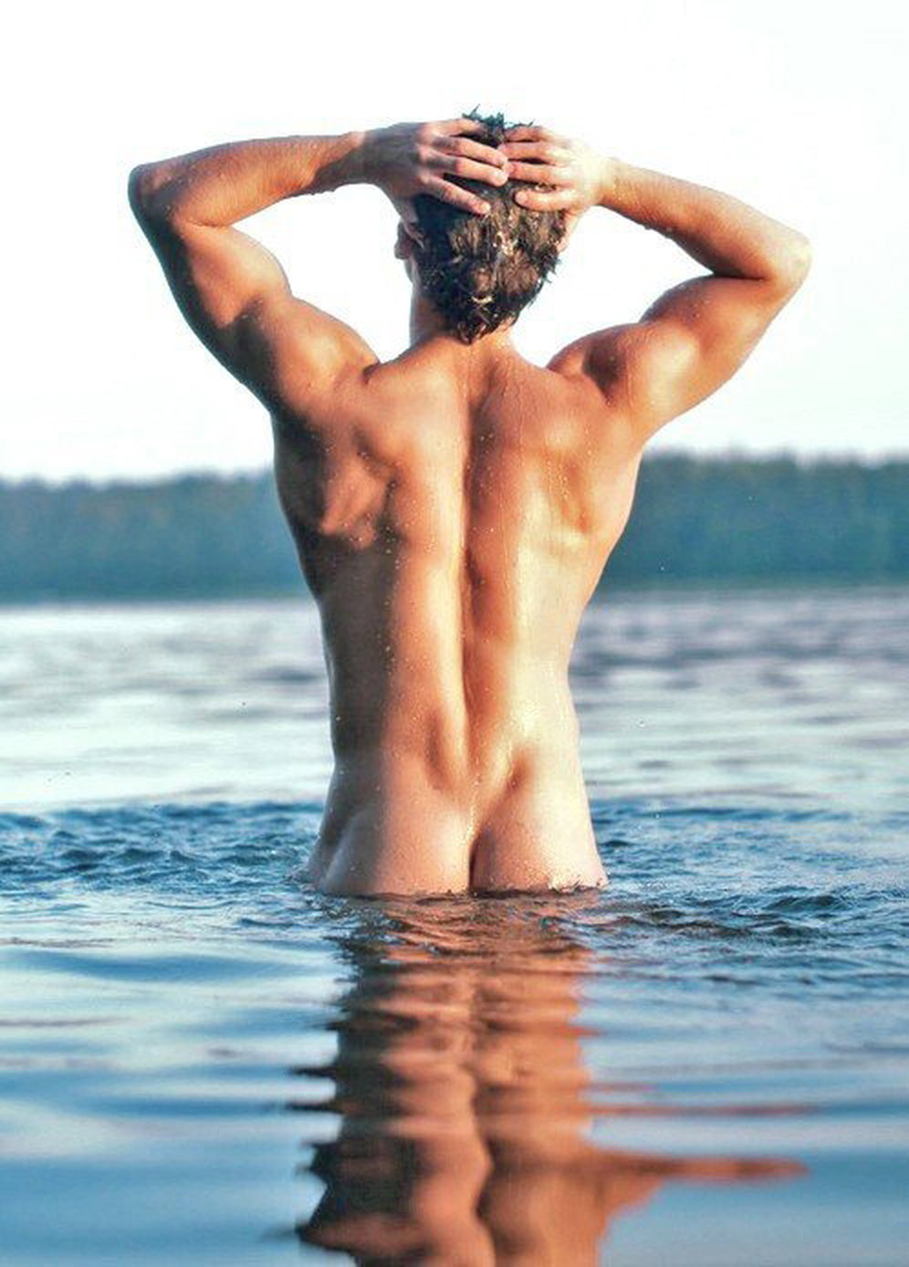 Watch the Photo by mike50667 with the username @mike50667, who is a verified user, posted on September 3, 2023. The post is about the topic GoOutdoors. and the text says '#goOutdoors, #sea, #back, #ass, #butt, #naked, #swimming, #muscular, #pose'