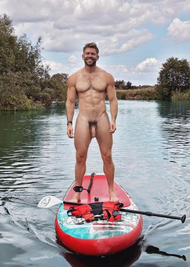 Photo by mike50667 with the username @mike50667, who is a verified user,  November 24, 2023 at 2:21 PM. The post is about the topic GoOutdoors and the text says '#goOutdoors, #river, #sea, #paddle, #standup, #board, #paddling, #tree, #dick, #cock, #smile, #beard, #muscle, #muscular'