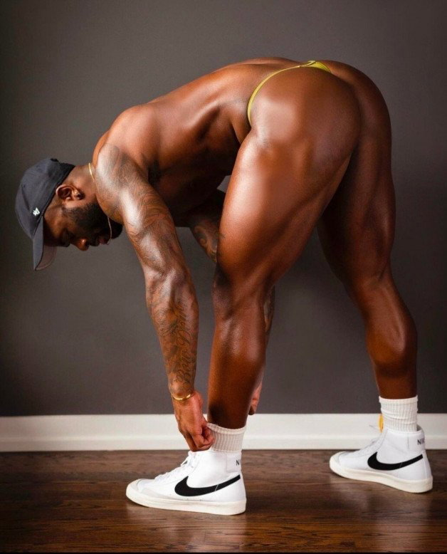 Photo by mike50667 with the username @mike50667, who is a verified user,  June 23, 2023 at 9:55 PM. The post is about the topic GayExTumblr and the text says '#black, #man, #male, #ass, #butt, #sneakers, #white, #muscular, #fit, #hot'