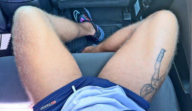 Watch the Photo by mike50667 with the username @mike50667, who is a verified user, posted on October 15, 2023. The post is about the topic GoAuto. and the text says '#goAuto, #car, #backseat, #legs, #bulge, #thighs, #big, #sneakers, #shorts, #hairy, #tattoo'