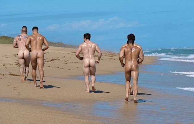 Photo by mike50667 with the username @mike50667, who is a verified user, posted on December 12, 2023. The post is about the topic GoOutdoors and the text says '#goOutdoors, #beach, #ocean, #sand, #group, #back, #ass, #butt, #buddy, #running, #run, #walk, #walking, #ass, #butt'