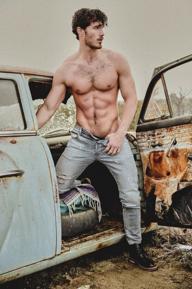 Photo by mike50667 with the username @mike50667, who is a verified user,  January 30, 2024 at 12:55 PM. The post is about the topic GoAuto and the text says '#goAuto, #car, #old, #vintage, #jeans, #shirtless, #chest, #retro,'