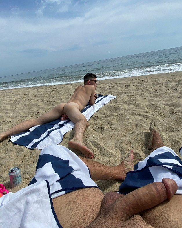 Photo by mike50667 with the username @mike50667, who is a verified user,  January 5, 2024 at 12:03 PM. The post is about the topic GoOutdoors and the text says '#goOutdoors, #beach, #sand, #dick, #cock, #couple, #ass, #butt, #ocean, #wave, #amateur, #feet'