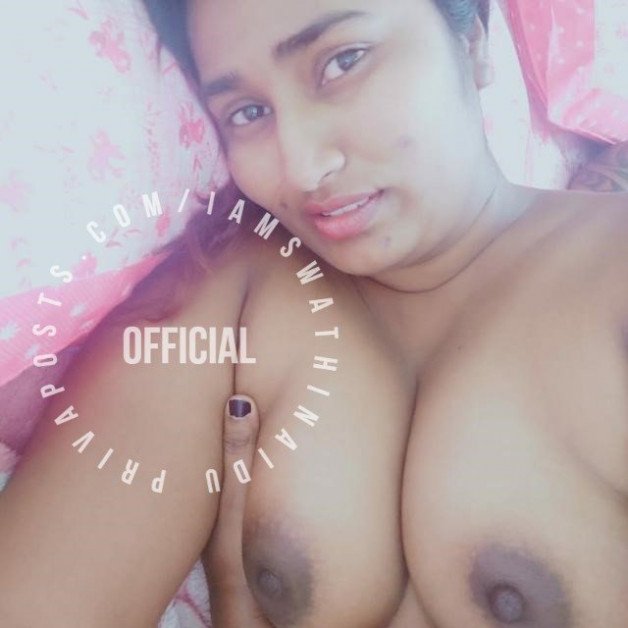 Photo by swathinaidu with the username @imswathinaidu, who is a star user,  August 23, 2024 at 6:02 PM. The post is about the topic Nude Selfies and the text says 'selfie boobs'