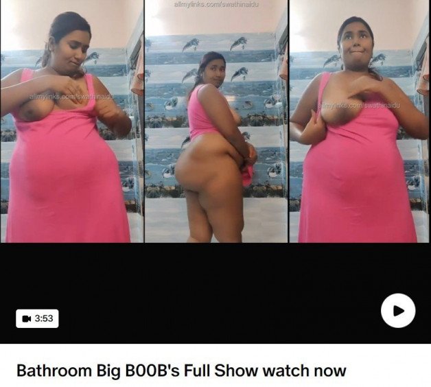 Photo by swathinaidu with the username @imswathinaidu, who is a star user,  December 4, 2024 at 6:31 PM. The post is about the topic Best Nude and the text says 'watch full video now @ https://www.patreon.com/posts/bathroom-big-now-117306461'