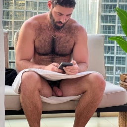 Shared Photo by dademurphy4865 with the username @dademurphy4865, who is a verified user,  May 5, 2024 at 10:59 AM and the text says 'Sexy hairy man-cock casually peeking out'