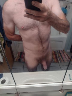 Shared Photo by Nordicdad with the username @Nordicdad, who is a verified user,  August 11, 2024 at 1:51 PM and the text says 'beautiful bod and hairy cock love a taste'