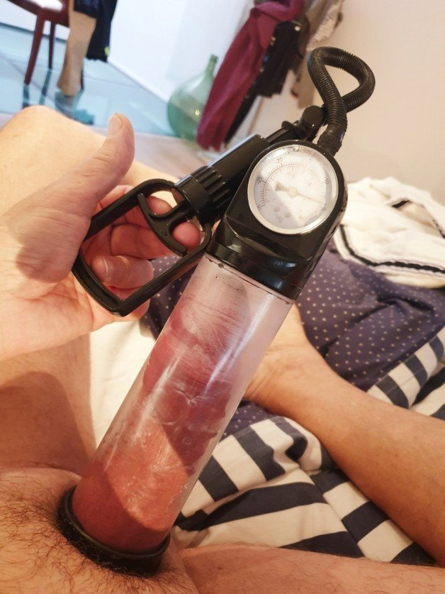 Photo by louparis10 with the username @louparis10, who is a verified user,  July 23, 2023 at 8:23 PM. The post is about the topic Gay Amateur and the text says '#me #louparis10 #gay #uncut #daddy #vacuum #pumping'