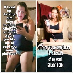 Photo by Catluvs269 with the username @Catluvs269, who is a verified user,  March 31, 2024 at 4:52 PM. The post is about the topic Cuckold Captions and the text says '💋'