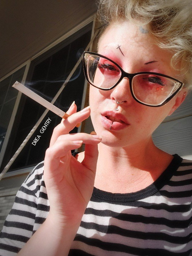 Photo by CHAOS REIGNS with the username @dreagentry, who is a star user,  October 2, 2023 at 11:13 PM. The post is about the topic Smoking Fetish and the text says 'gotta tease ya with the smoking pics!'