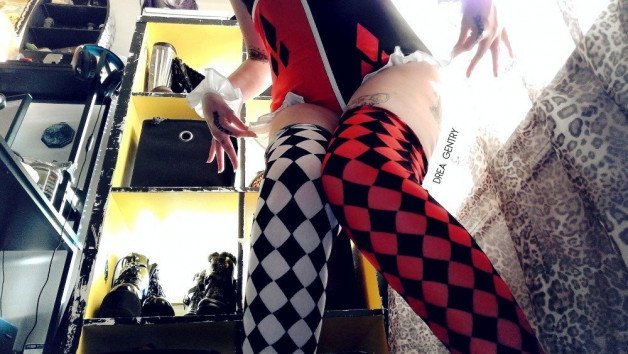 Photo by CHAOS REIGNS with the username @dreagentry, who is a star user,  October 8, 2023 at 12:57 AM. The post is about the topic Sexy Halloween and the text says 'HEY MISTAH? ARE YOU READY FOR CAMATHON PART 5?

#harleyquinn #harlequin #halloween #sexycostume #goth #findom #subtraining'